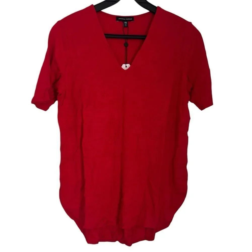 Universal Standard Lily Liquid Jersey V-Neck Stovepipe Tee Size 4XS (00-0)